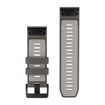 Garmin QuickFit 26 Watch Band Pebble Grey / Silver Grey Silicone Garmin QuickFit 26 Watch Band Pebble Grey / Silver Grey Silicone