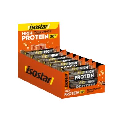 Isostar High Protein 30 Toffee Crunchy Bars 55g x 16 Isostar High Protein 30 Toffee Crunchy Bars 55g x 16