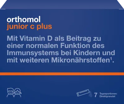 Orthomol Junior C Plus Raspberry–Lime, 7 Daily Servings
